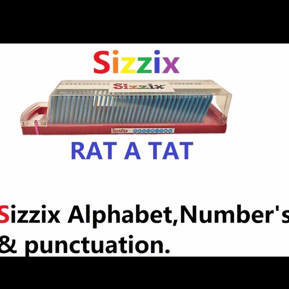 Sizzix Sizzlits 35-dies Rat-A-Tat alphabets with storage case - Picture 2 of 7